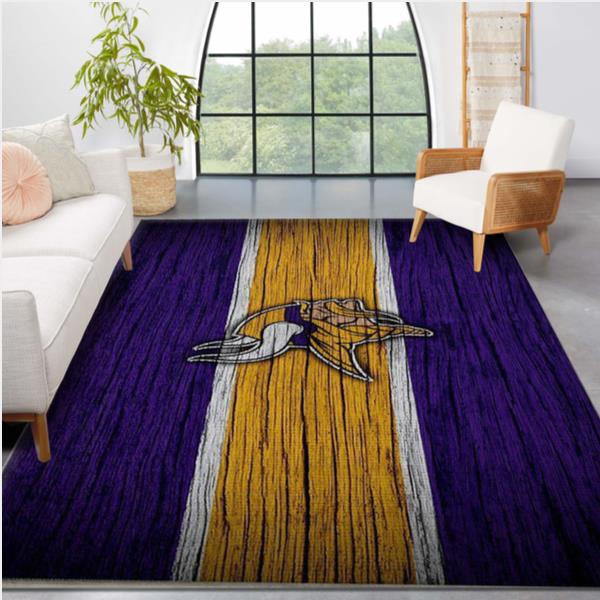 Minnesota Vikings NFL Rug Room Carpet Sport Custom Area Floor Home Decor