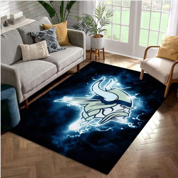 Minnesota Vikings Nfl Area Rug Bedroom Rug Home Decor Floor Decor