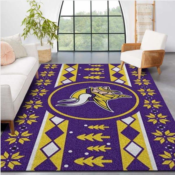 Minnesota Vikings Nfl Area Rug Carpet Living Room Rug Christmas Gift Us Decor