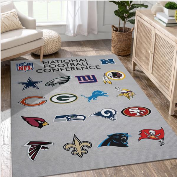 NFL Teams Metallic NFC NFL Area Rug Bedroom Rug Home US Decor