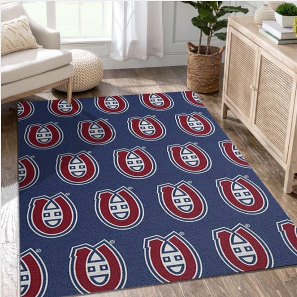 NHL Repeat Montreal Canadians Area Rug Kitchen Rug Home Decor Floor Decor