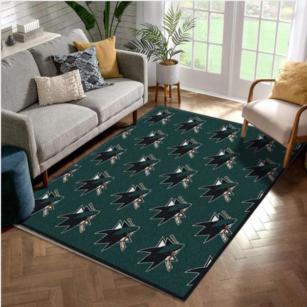 NHL Repeat San Jose Sharks Area Rug For Christmas Living Room Rug Family Gift US Decor