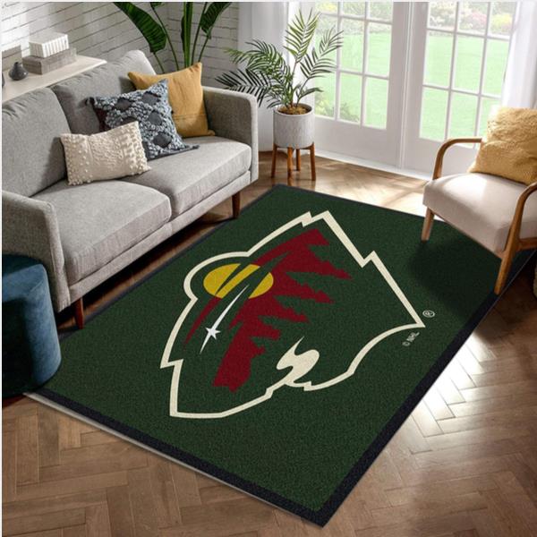 NHL Spirit Minnesota Wild Area Rug Carpet Living Room Rug Home Decor Floor Decor