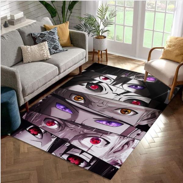 Naruto Eyes Anime Area Rug Bedroom Rug Home US Decor
