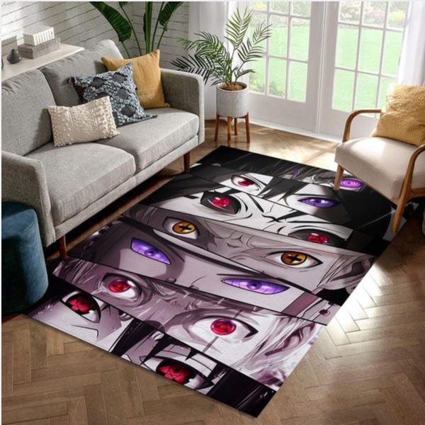 Naruto Eyes Anime Area Rug Bedroom Rug Home Us Decor