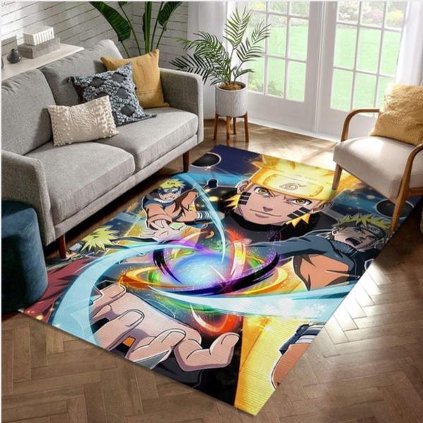 Naruto Rassengan Anime Area Rug Bedroom Rug Home US Decor
