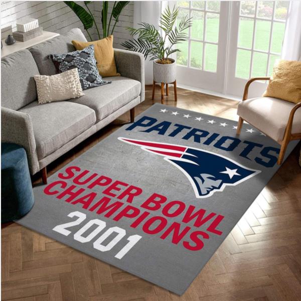 New England Patriots 2001 Nfl Area Rug Living Room Rug US Gift Decor
