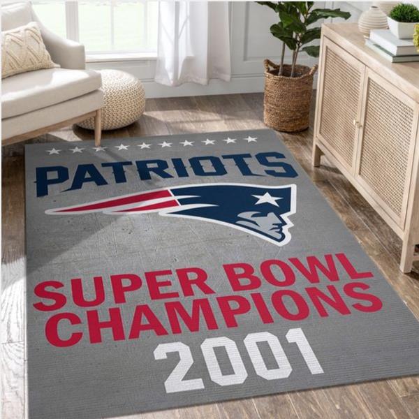 New England Patriots 2001 Nfl Area Rug Living Room Rug Us Gift Decor