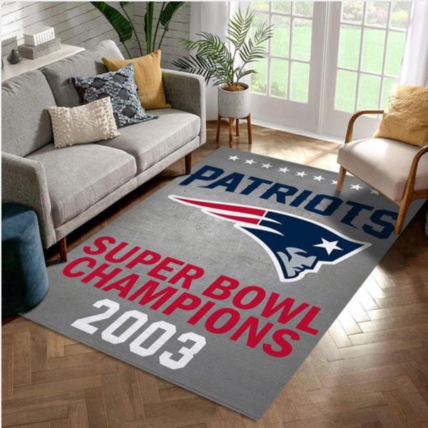 New England Patriots 2003 Nfl Football Team Area Rug For Gift Bedroom Rug Us Gift Decor