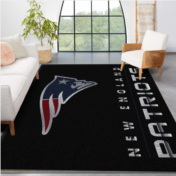 New England Patriots Imperial Chrome Rug NFL Area Rug Carpet Bedroom Family Gift US Decor