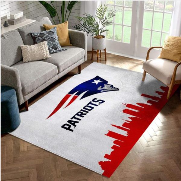 New England Patriots Nfl Area Rug Living Room Rug Christmas Gift Us Decor