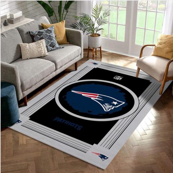 New England Patriots Nfl Team Logo Area Rug - Living Room Carpet Floor Decor The Us Decor