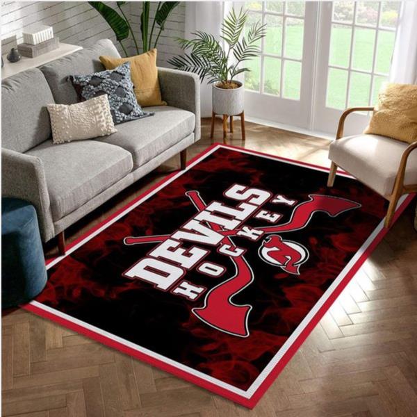 New Jersey Devils Nhl Area Rug - Living Room Carpet Local Brands Floor Decor The Us Decor