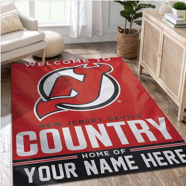 New Jersey Devils Personal NHL Area Rug For Christmas Sport Living Room Rug