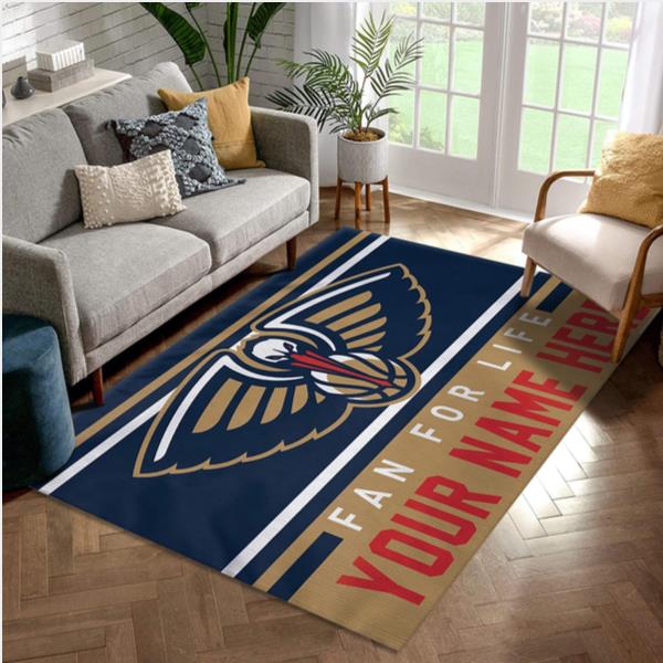 New Orleans Pelicans NBA Area Rug Carpet Living Room Rug