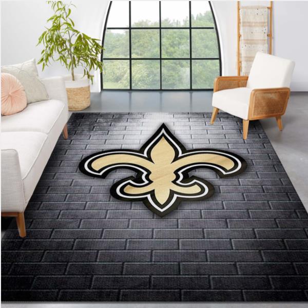 New Orleans Saints NFL Area Rug Bedroom Rug Family Gift US Decor