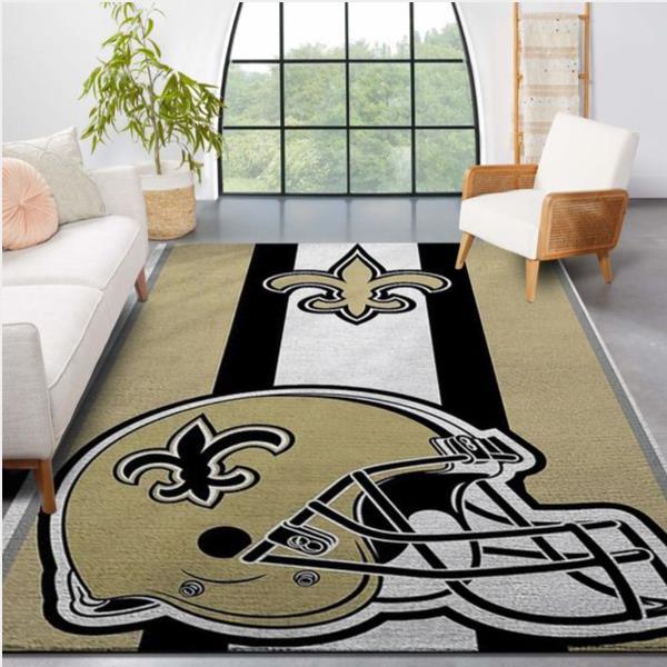 New Orleans Saints NFL Team Logo Helmet Nice Gift Home Decor Rectangle Area Rug
