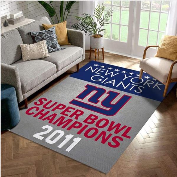 New York Giants 2011 Nfl Area Rug Bedroom Rug US Gift Decor