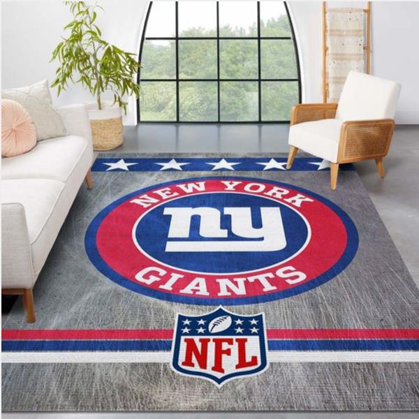 New York Giants Circle Nfl Football Team Area Rug For Gift Living Room Rug Christmas Gift Us Decor