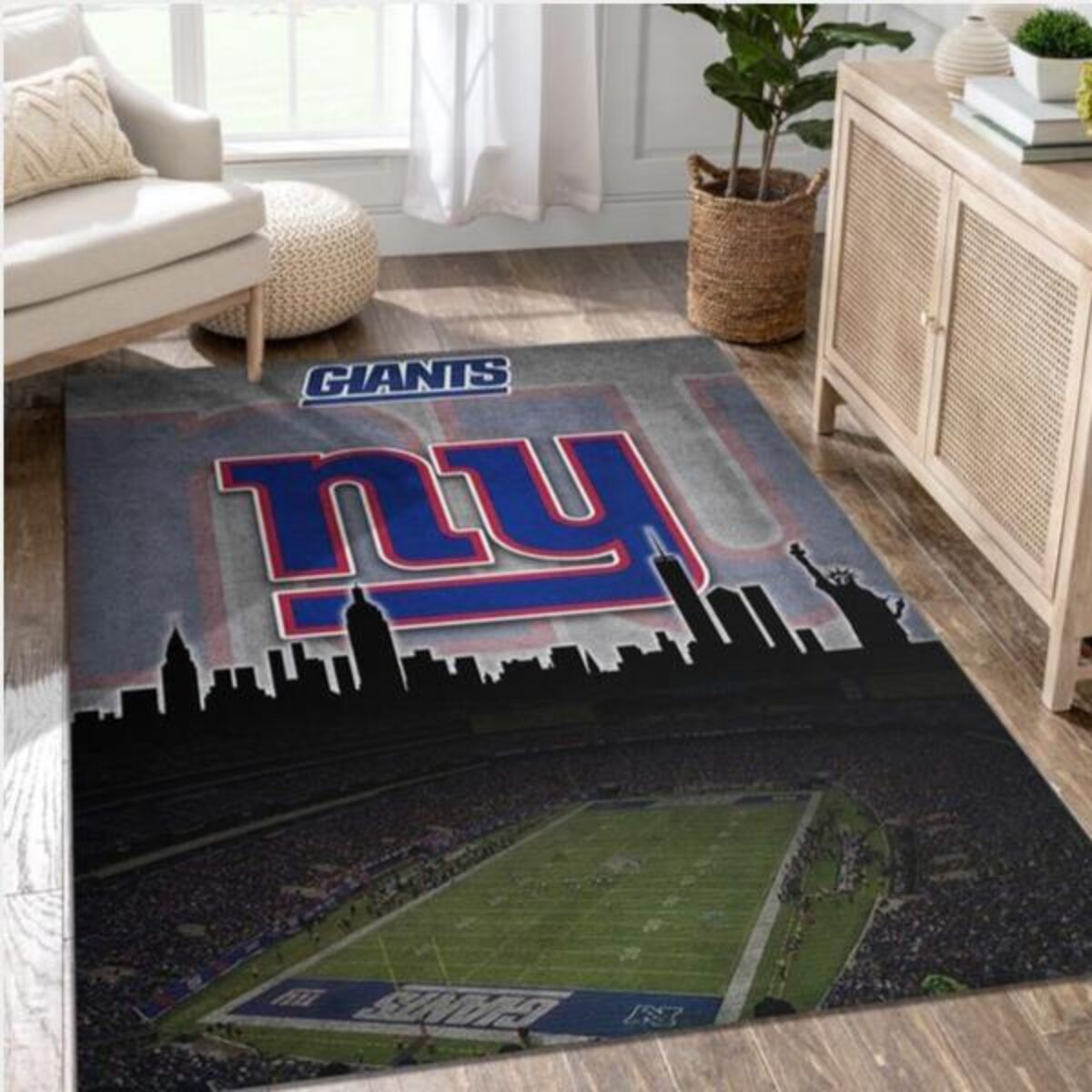 New York Giants NFL Team Logo American Style Nice Gift Home Decor Rectangle  Area Rug - Peto Rugs