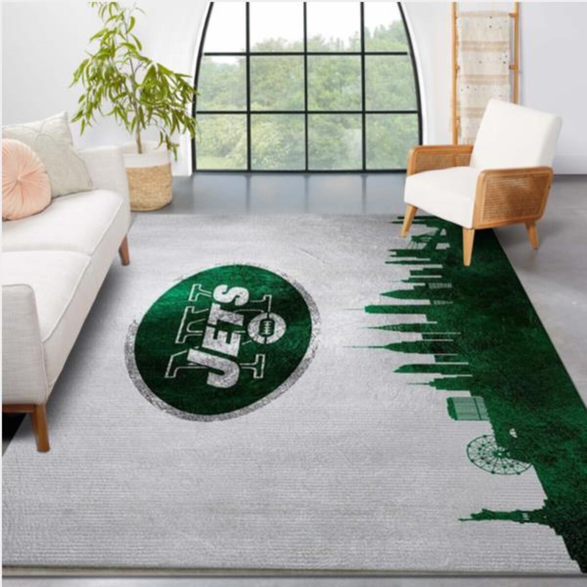 New York Jets Area Rugs Living Room Carpet Christmas Gift Floor