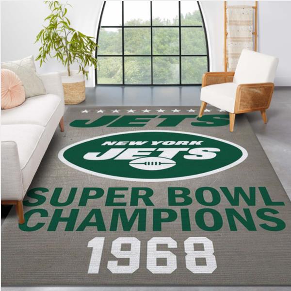 New York Jets 1968 NFL Area Rug Living Room Rug Home Decor Floor Decor