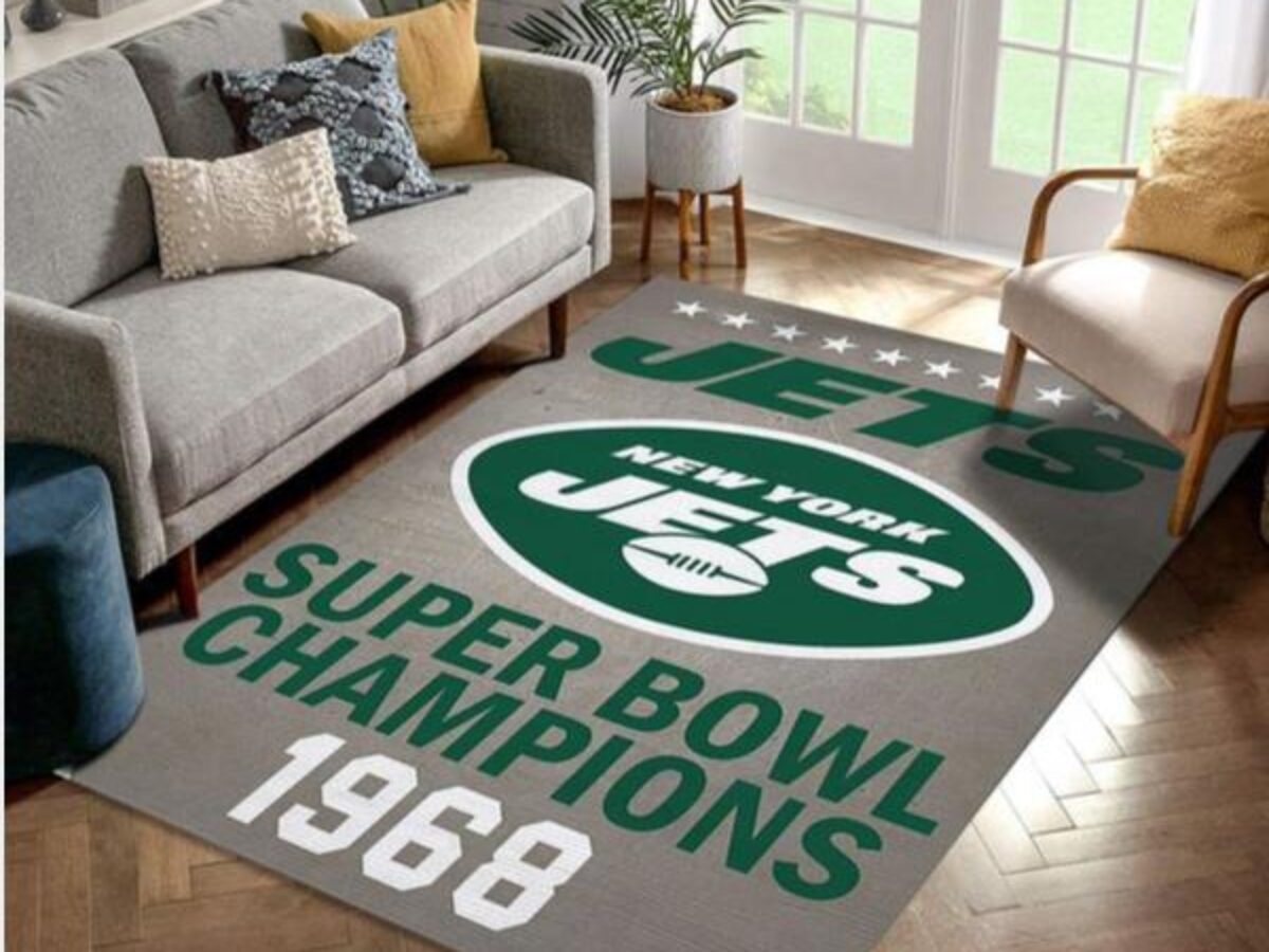 New York Jets 1968 NFL Area Rug Living Room Rug Home Decor Floor Decor