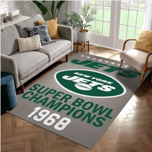 New York Jets 1968 Nfl Area Rug Living Room Rug Home Decor Floor Decor