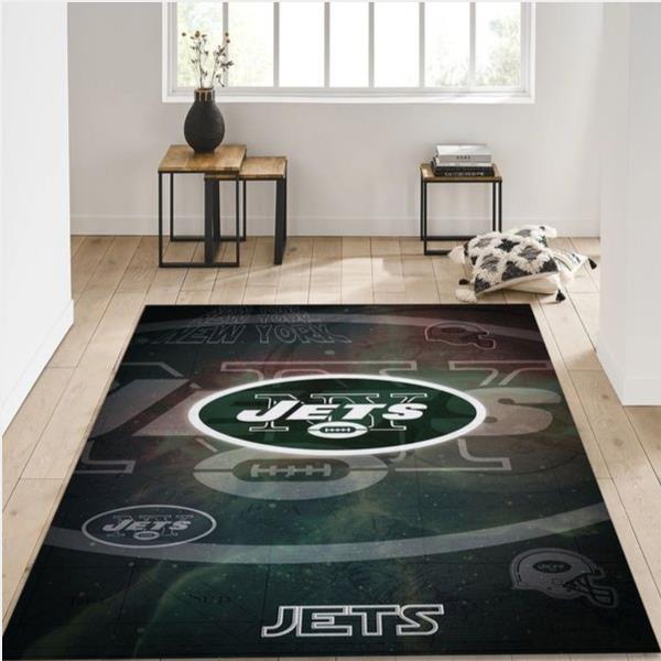 New York Jets NFL Team Rug Bedroom Rug Home Decor Floor Decor
