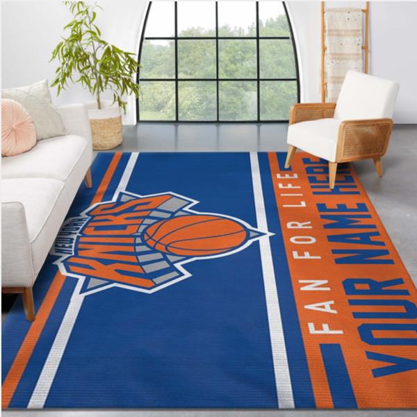 New York Knicks NBA Team Logos Area Rug Living Room Rug