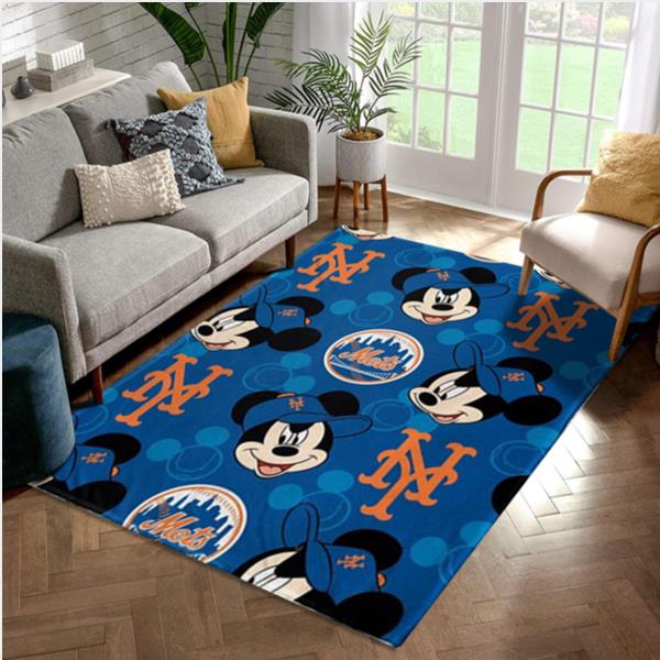 New York Mets Mickey Rug Living Room Rug US Gift Decor