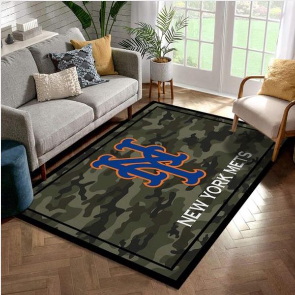 New York Mets Mlb Baseball Area Rug Baseball Floor Decor The Us Decor