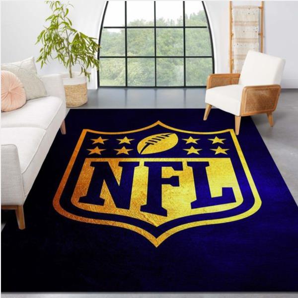 Nfl Blue And Gold Nfl Area Rug Carpet Living Room And Bedroom Rug Home Us Decor