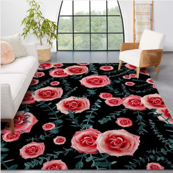 Night Rose Eucalyptus - Area Rug Gift For Fans Home Decor Floor Decor