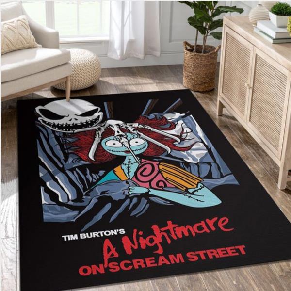 Nightmare On Scream Street Area Rug For Christmas Kitchen Rug Us Gift Decor