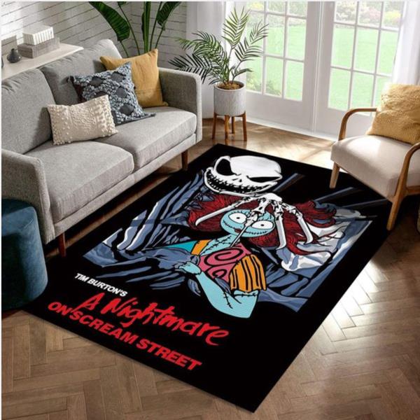 Nightmare On Scream Street Area Rug For Christmas Kitchen Rug Us Gift Decor