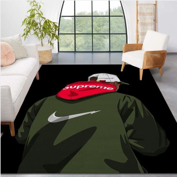 Nike Ft Supreme Fashion Brand Area Rug Living Room Rug Family Gift Us Decor