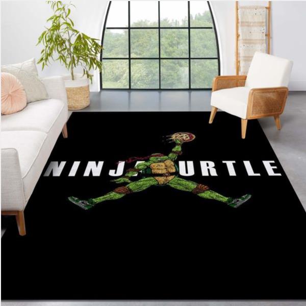 Ninja Turtle Jumpman Jordan Area Rug Bedroom Rug Home Decor Floor Decor