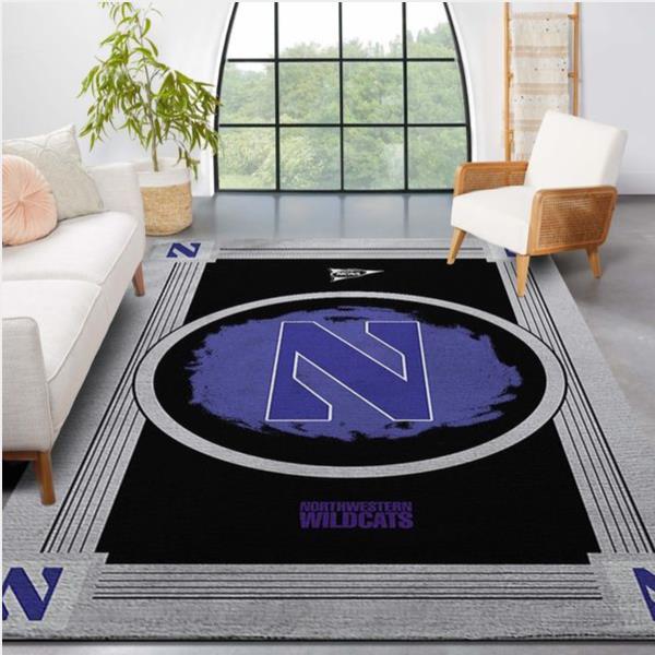 Northwestern Wildcats Ncaa Team Logo Nice Gift Home Decor Rectangle Area Rug