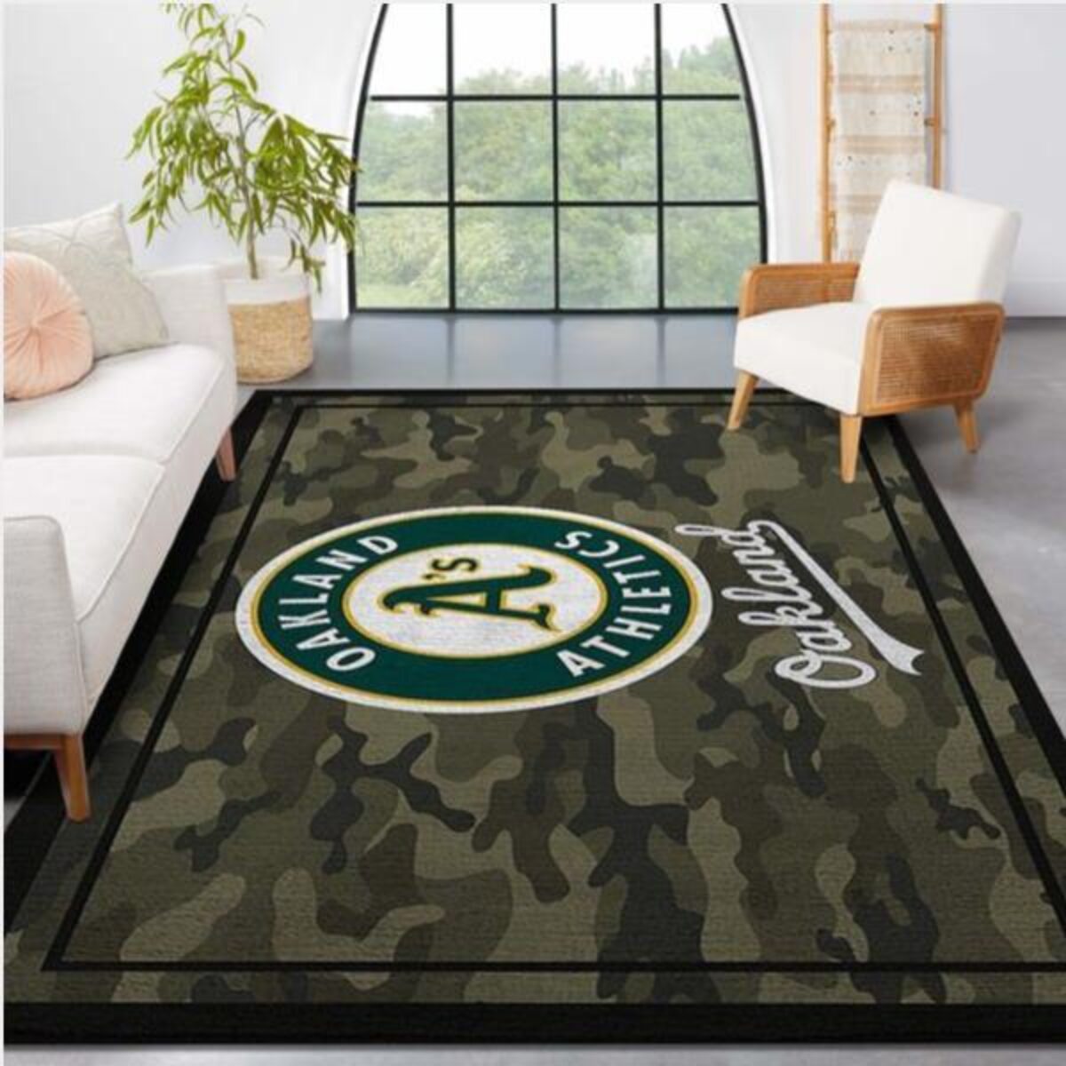 MLB Oakland Athletics Team Color and Logo Door Banner