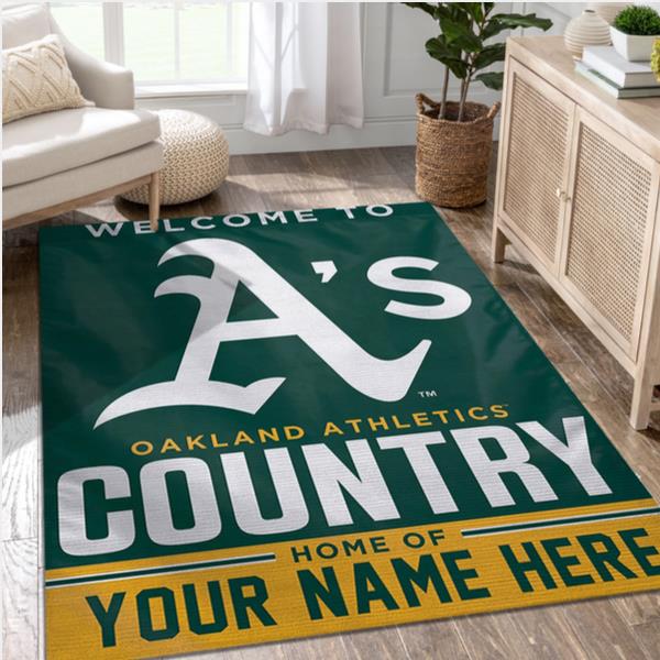 Oakland Athletics Personalized MLB Area Rug Carpet Living Room Rug