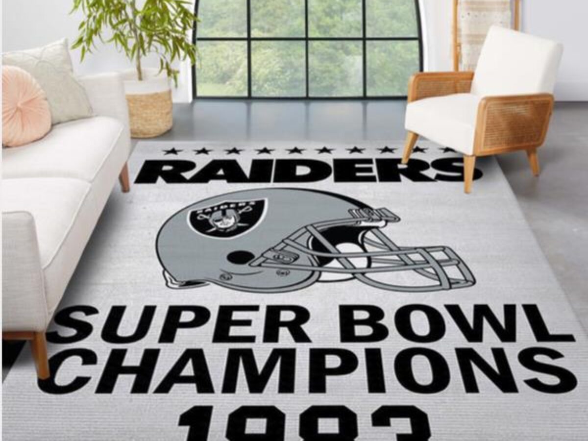 Oakland Raiders Nfl Area Rug Living Room Rug Us Gift Decor - Peto Rugs