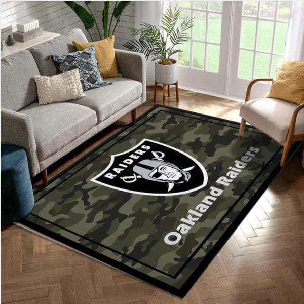 Oakland Raiders NFL Rug Room Carpet Sport Custom Area Floor Home Decor v2