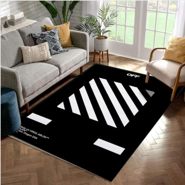 Off White Displate Stripes Area Rug Fashion Brand Rug Home Decor Floor Decor