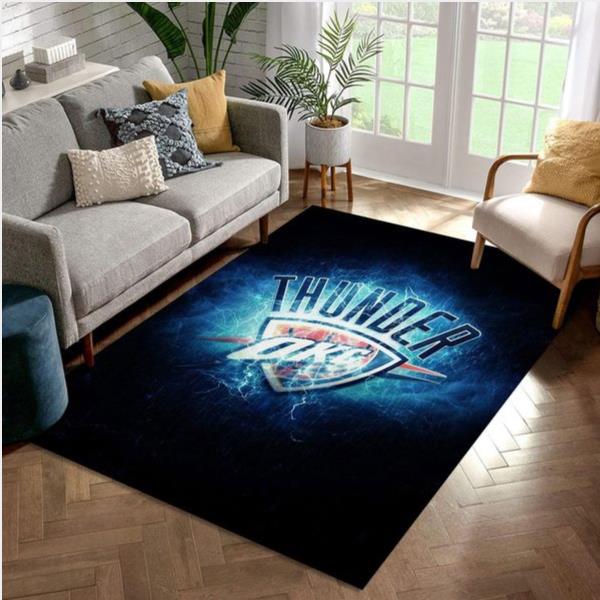 Oklahoma City Thunder Nfl Rug Bedroom Rug Christmas Gift Us Decor