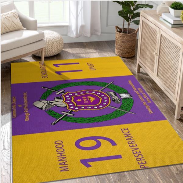 Omega Psi Phi Fraternity Area Rug Living Room Rug Home Decor Floor