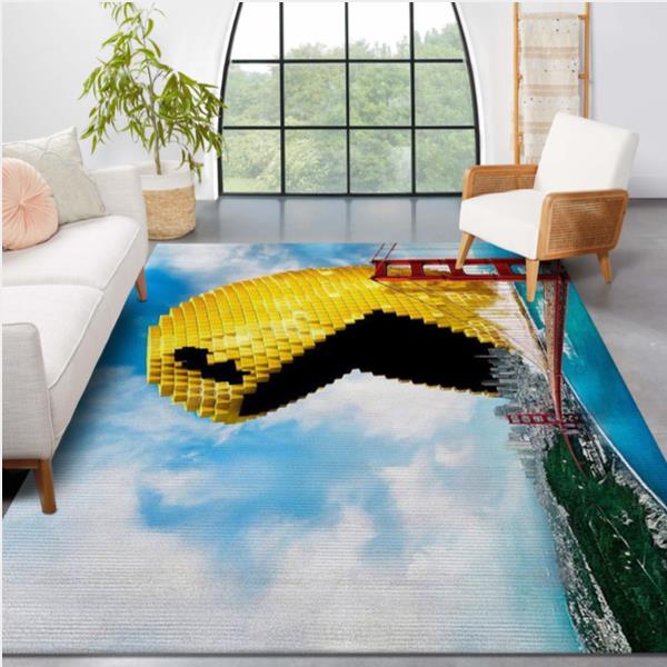 Pacman Eat City Gaming Area Rug Living Room Rug Home Decor Floor Decor