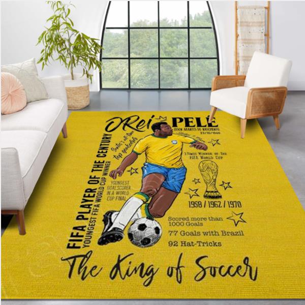 Pelé The King Of Soccer Area Rug Carpet Bedroom Rug