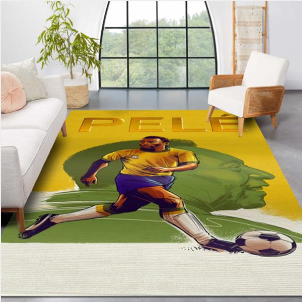 Pelé The Legends Of Soccer Area Rug Carpet Living Room Rug