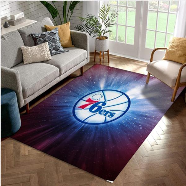 Philadelphia 76ers NBA Logo 3D Area Rugs Living Room Carpet FN151165 Christmas Gift Floor Decor The US Decor
